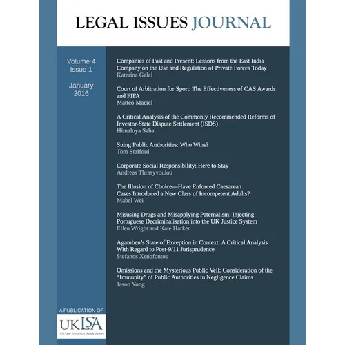 Legal Issues Journal 4(1) - Paperback