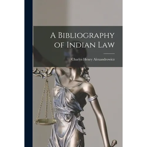 A Bibliography of Indian Law - Paperback